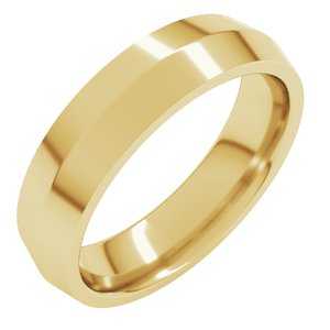 10K Yellow Or White Gold 5 Mm Standard Weight Knife Edge Comfort Fit Band