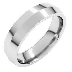 10K Yellow Or White Or Rose Gold 4 Mm Standard Weight Knife Edge Comfort Fit Band