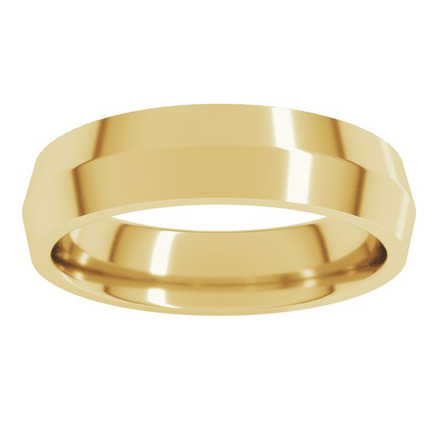 18K Yellow Gold Standard Weight Comfort-Fit Knife Band