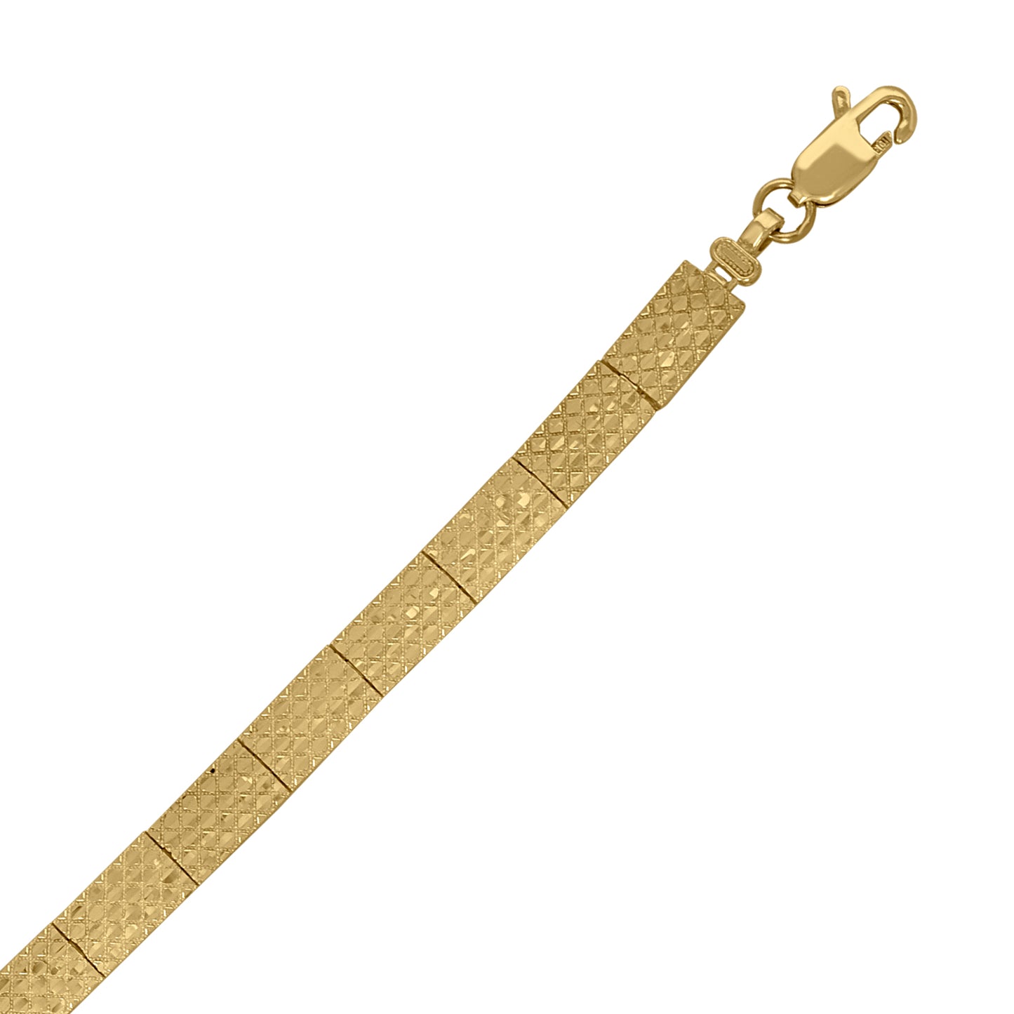 10K Yellow Gold Womens Link Bracelet