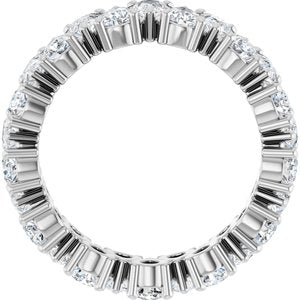 14K White Gold Pear 4 X 3 Mm F+ Vs Lab-Grown Diamond Eternity Band Size 7