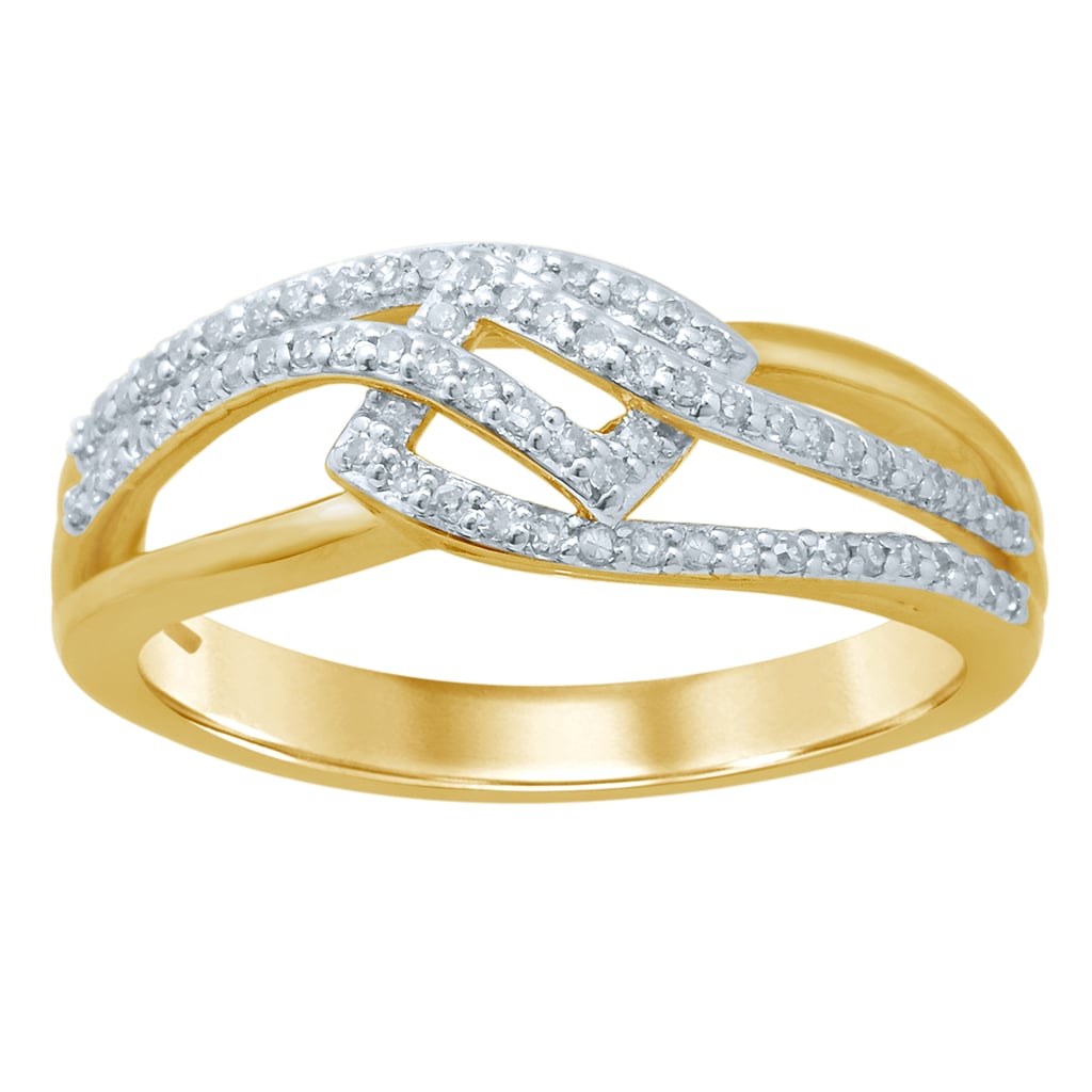 10K Yellow Or White Gold Diamond Ladies Ring
