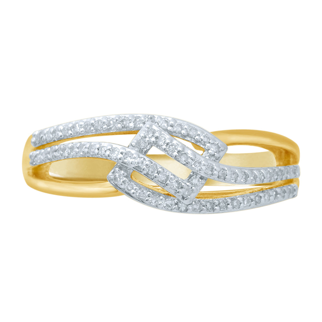 10K Yellow Or White Gold Diamond Ladies Ring