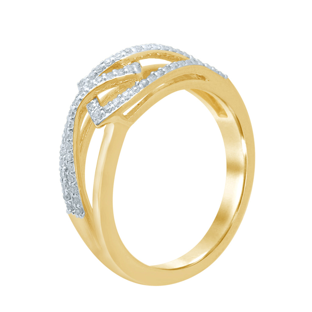 10K Yellow Or White Gold Diamond Ladies Ring