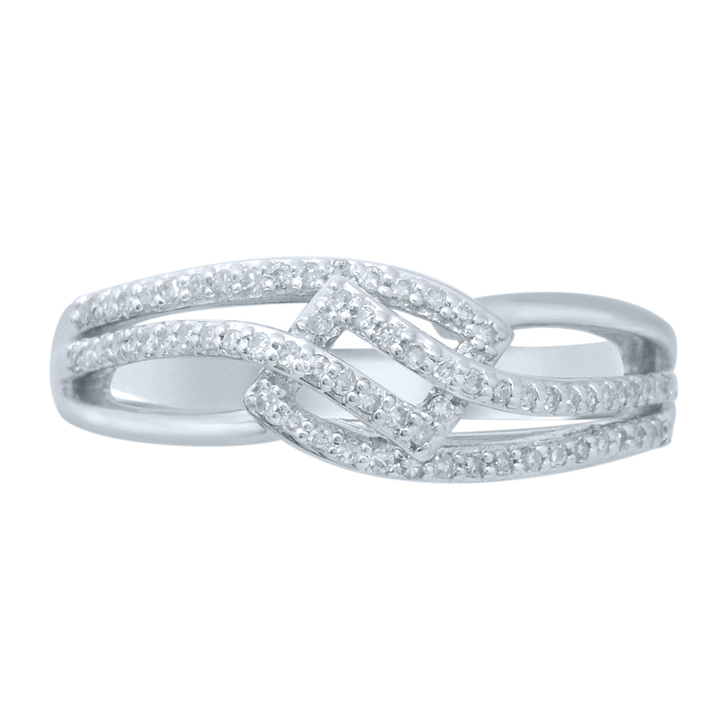 10K Yellow Or White Gold Diamond Ladies Ring