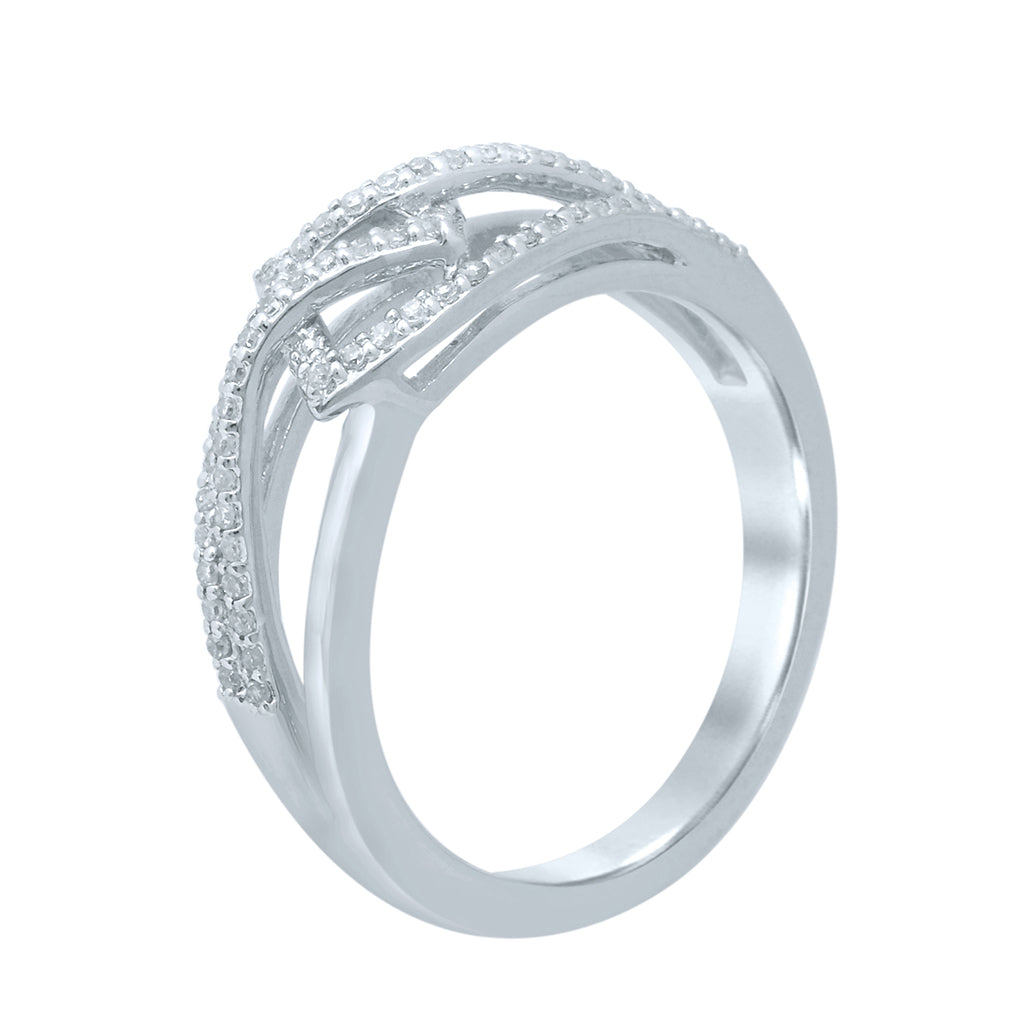 10K Yellow Or White Gold Diamond Ladies Ring