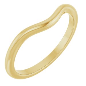 14K Yellow Gold Polished Matching Band Ring Size 7, Height: 1.59 mm