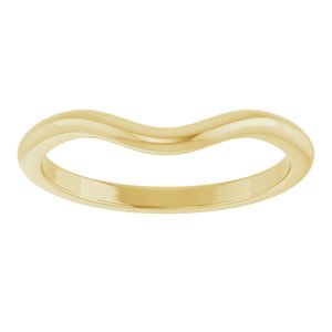 14K Yellow Gold Polished Matching Band Ring Size 7, Height: 1.59 mm