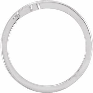 Sterling Silver Polished Sideways Cross Ring Size 7