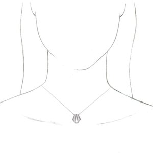 14K White Gold Round G-H I1 1/4 Ctw Natural Diamond Art Deco Necklace, Length: 18 In