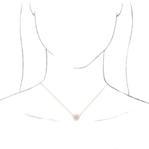 14K Rose Gold Round 3Mm Ghi I1 1/2 Ctw Natural Diamond Vintage-Inspired Necklace, Length: 16 In
