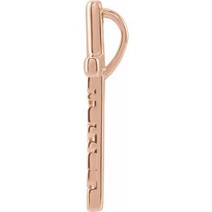 14K Rose Gold 25 X 15.05 Mm Polished Blessed Cross Pendant
