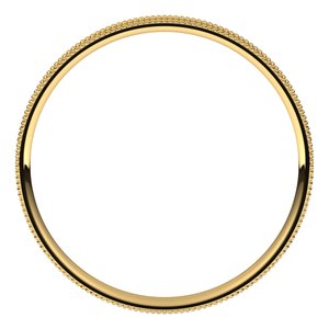 10K Yellow Or White Or Rose Gold Milgrain Comfort-Fit Flat Band