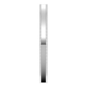 Continuum Sterling Silver Milgrain Comfort-Fit Flat Band