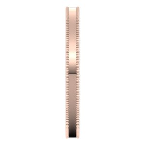 10K Yellow Or White Or Rose Gold Milgrain Comfort-Fit Flat Band