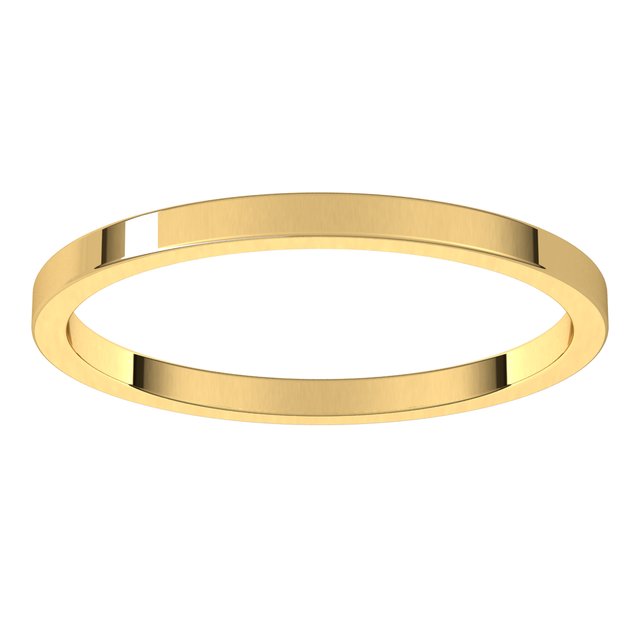 18K Yellow Or White Or Rose Gold Standard Fit Flat Band