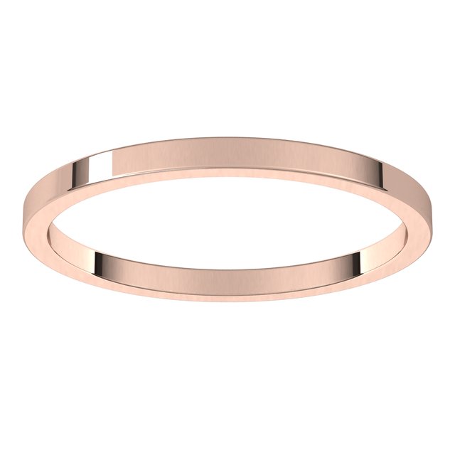 10K Yellow Or White Or Rose Gold Standard Fit Flat Band