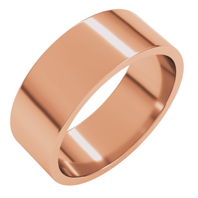 14K Yellow Or White Or Rose Gold Standard Fit Flat Band