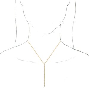 14K Yellow Gold Round 3.4Mm G-I I1 1/5 Ctw Natural Diamond Y Necklace, Length: 17 In