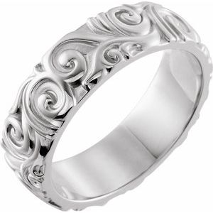 Continuum Sterling Silver Sculptural Band Size 8