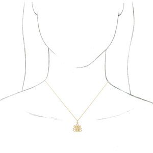14K Yellow Gold 19.3 X 15.7 Mm 16-18 In Polished Ganesha Necklace