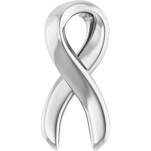 Sterling Silver 10.82 X 5.01 Mm Polished "Survivor" Ribbon Pendant