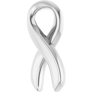 Sterling Silver 10.82 X 5.01 Mm Polished "Survivor" Ribbon Pendant
