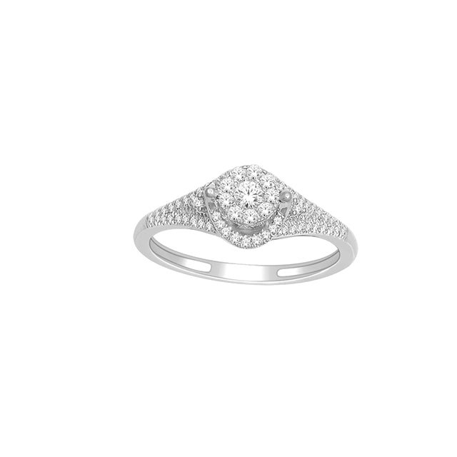 10K White Gold  0.33 Cttw Diamond Ladies Ring