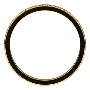 18K Yellow Or White Or Rose Gold Milgrain Standard Fit Flat Band