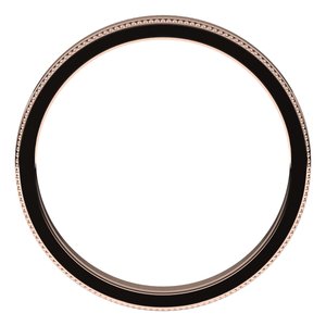 18K Yellow Or White Or Rose Gold Milgrain Standard Fit Flat Band