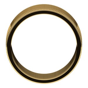 18K Yellow Or White Or Rose Gold Milgrain Standard Fit Flat Band