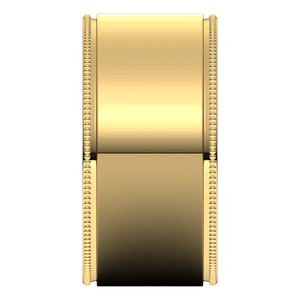 18K Yellow Or White Or Rose Gold Milgrain Standard Fit Flat Band