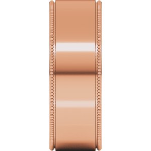 18K Yellow Or White Or Rose Gold Milgrain Standard Fit Flat Band