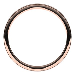 14K Yellow Or White Or Rose Gold Milgrain Stepped-Edge Flat Band