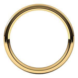 18K Yellow Or White Or Rose Gold Milgrain Stepped-Edge Comfort-Fit Half Round Band