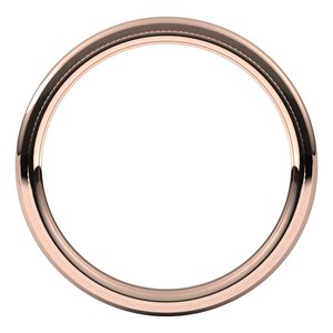 18K Yellow Or White Or Rose Gold Milgrain Stepped-Edge Comfort-Fit Half Round Band