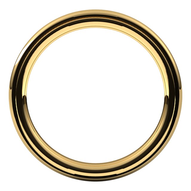 14K Yellow Or White Gold Or Sterling Silver Or Platinum Standard Weight Milgrain Half Round Comfort Fit With Edge Band