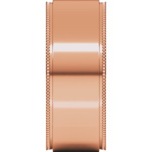 14K Yellow Or White Or Rose Gold Milgrain Stepped-Edge Flat Band