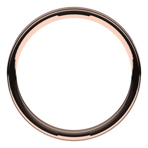14K Yellow Or White Or Rose Gold Milgrain Stepped-Edge Flat Band