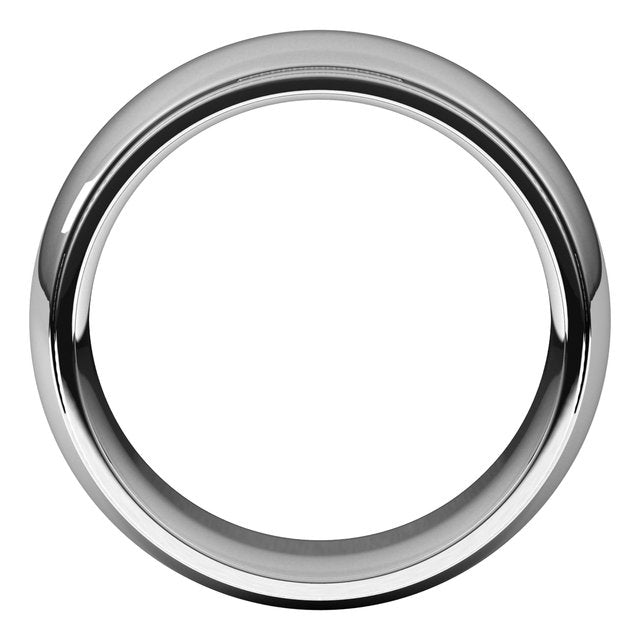 14K Yellow Or White Gold Or Sterling Silver Or Platinum Standard Weight Milgrain Half Round Comfort Fit With Edge Band