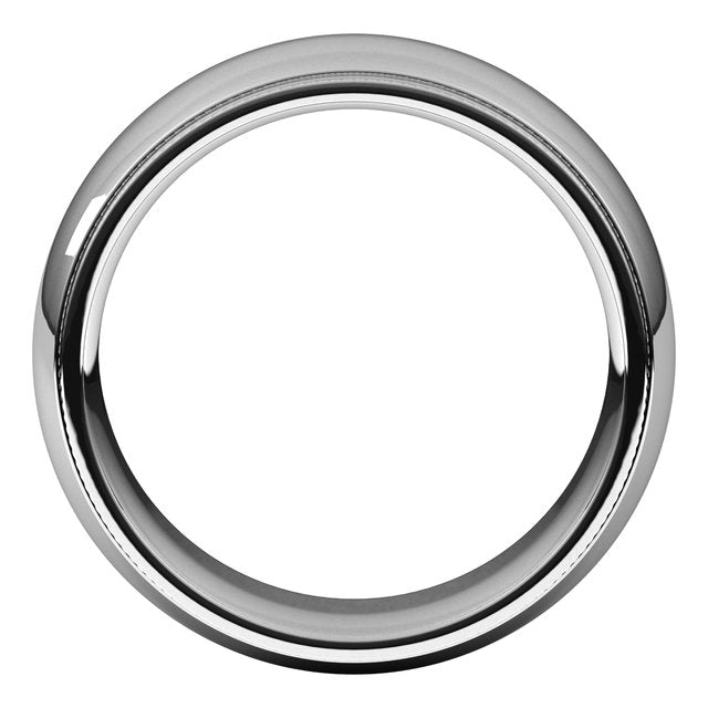 14K Yellow Or White Gold Or Sterling Silver Or Platinum Standard Weight Milgrain Half Round Comfort Fit With Edge Band