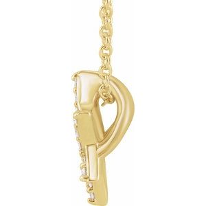14K Yellow Gold Round 1Mm Gh I1 1/10 Ctw Natural Diamond Star Of David Necklace, Length: 18 In