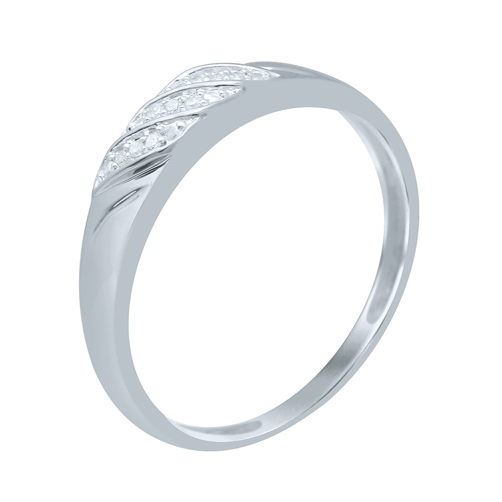 10K Yellow Or White Gold 0.04-0.05 Cttw Diamond Mens Band