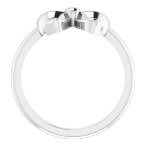 Sterling Silver Polished Bow Ring Size 7