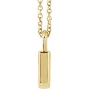 14K Yellow Gold 12.02 X 8 Mm 16-18 In Polished Engravable Lock Necklace