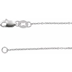 10K Yellow Or White Or Rose Gold 1 Mm Lobster Clasp Diamond-Cut Cable Chain