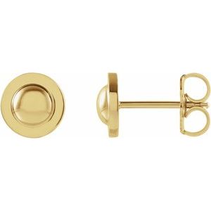 14K Yellow Gold Stud Earrings