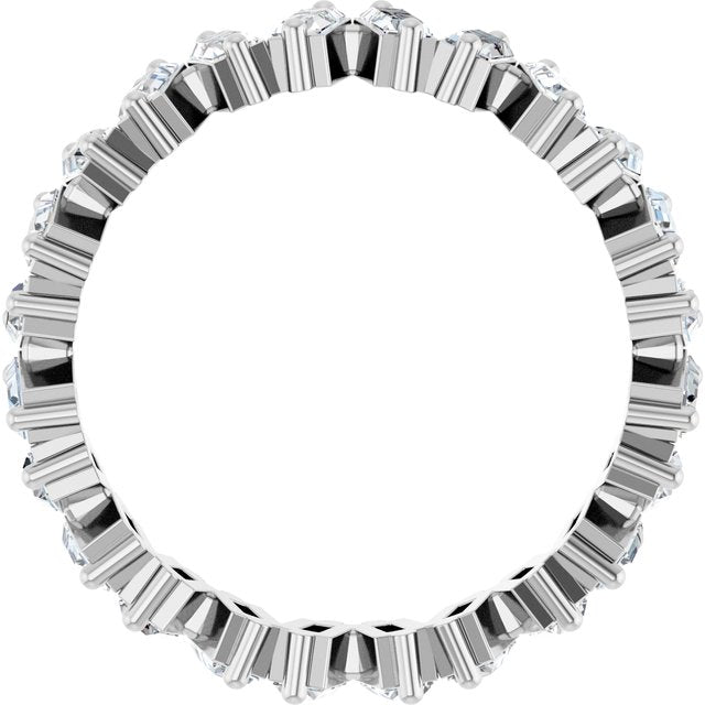 14K Yellow Or White Gold Straight Baguette 3.5 X 1.8 Mm Vs, G-H Polished 1 1/2 Lab-Grown Diamond Eternity Band, Size 7