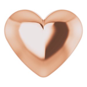 14K Rose Gold Puffed Heart Pendant
