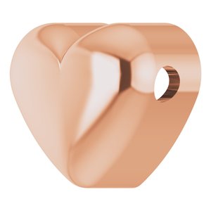 14K Rose Gold Puffed Heart Pendant